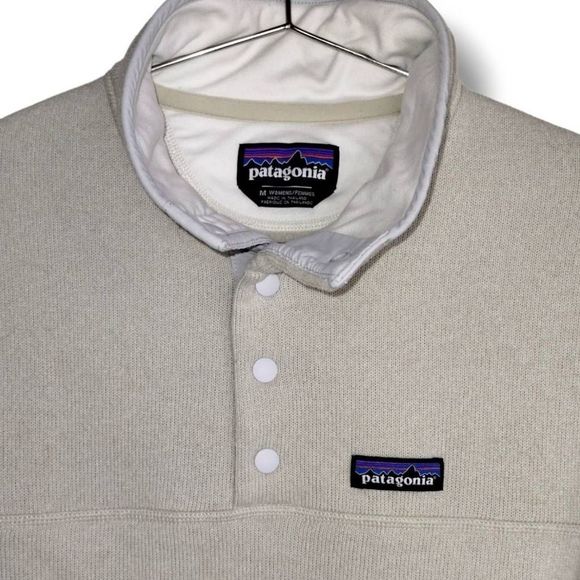 Patagonia Women's Natural Pullover Sweater 1/4 Snap Neck LS - Picture 9 of 10